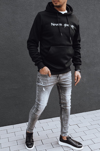 Herren Sweatshirt mit schwarzer Kapuze Dstreet BX5793