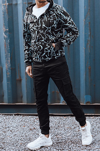Herren Kapuzenpulli mit Reißverschluss schwarz Dstreet BX5810