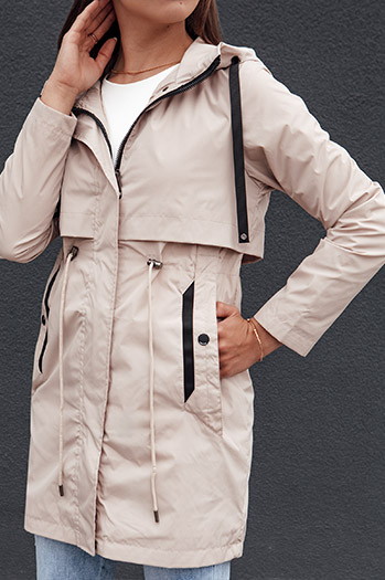 Damen Parka Jacke GLAMJACKET hellbeige Dstreet TY4382