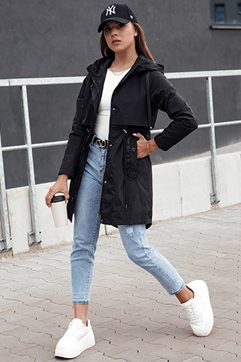 Damen Parka Jacke GLAMJACKET schwarz Dstreet TY4384