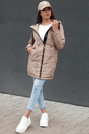 Damen Parka Jacke URBANJOY beige Dstreet TY4386
