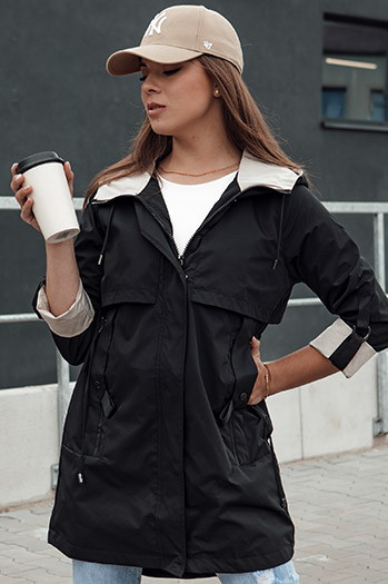 Damen STYLE QUEEN Parka Jacke schwarz Dstreet TY4395