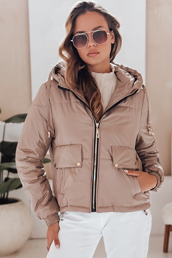 Damen Steppjacke mit Kapuze ARON camel Dstreet TY4398
