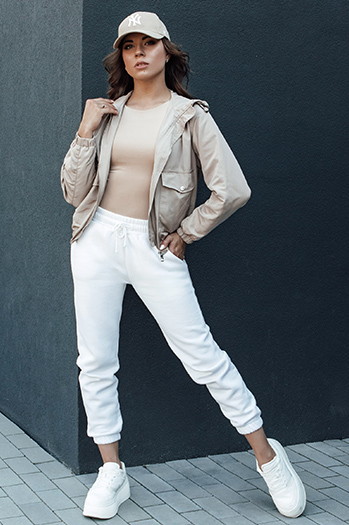Damen Übergangsjacke mit Kapuze BELIJ beige Dstreet TY4402