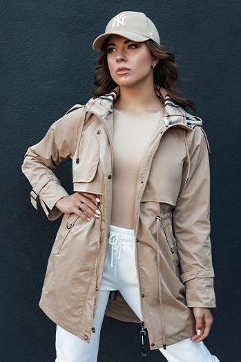 Damen Parka Jacke FASHLOVE beige Dstreet TY4407
