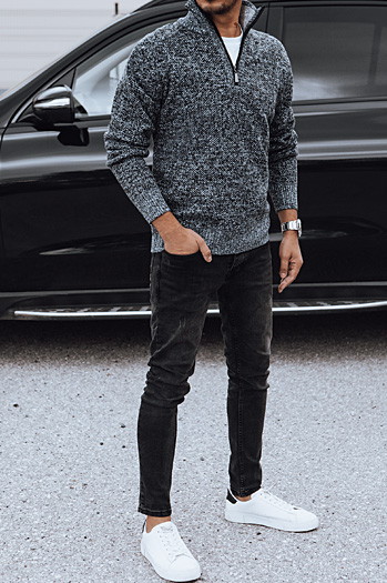 Dunkelgrauer Herren-Pullover Dstreet WX2196
