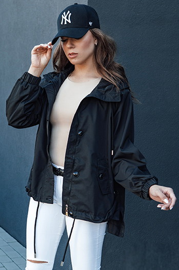Damen Übergangsjacke mit Kapuze BELART schwarz Dstreet TY4459