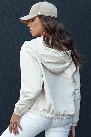 Damen Übergangsjacke mit Kapuze BELIJ beige Dstreet TY4471
