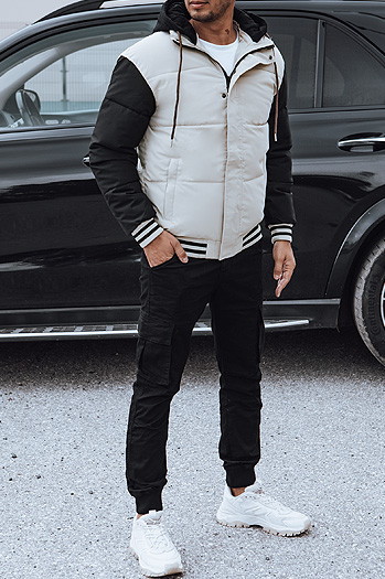 Herren Steppwinterjacke weiß Dstreet TX4763