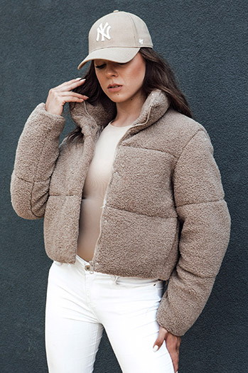 Damen Winterjacke kurz Alpaka CELESTIAL camel Dstreet TY4482