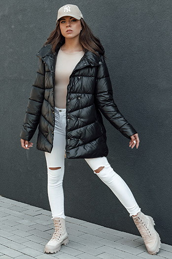 Gesteppter Damen-Wintermantel BLOOM schwarz Dstreet TY4484