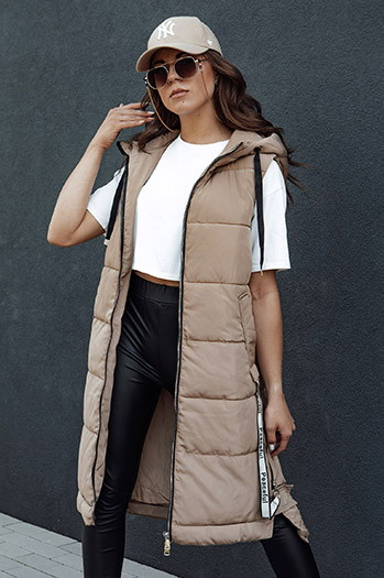 Damen Steppweste SKYLER camel Dstreet TY4503