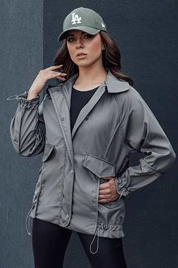 Damen Übergangsjacke ORLANDO dunkelgrau Dstreet TY4507