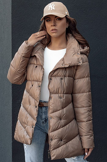 Gesteppter Damen-Wintermantel BLOOM camel Dstreet TY4536