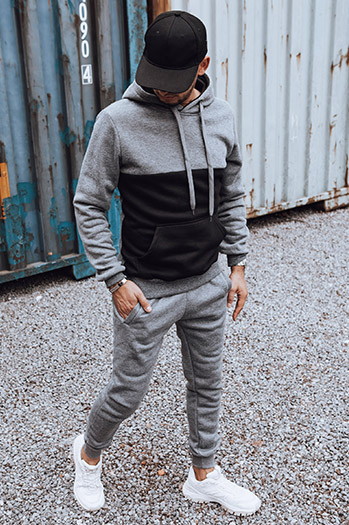 Herren Trainingsanzug hellgrau Dstreet AX0780