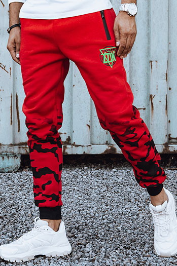 Bedruckte Herren Jogginghose rot Dstreet UX4452