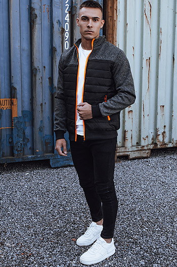 Herren Übergangsjacke gesteppt schwarz Dstreet TX4855