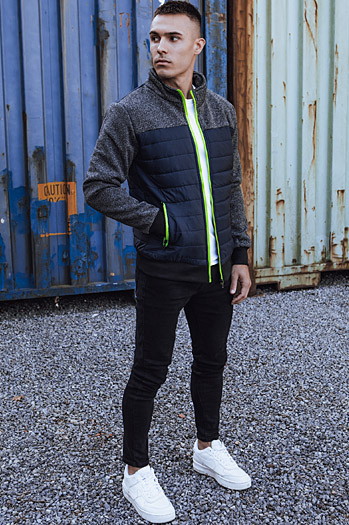 Herren Übergangsjacke gesteppt navy blau Dstreet TX4856