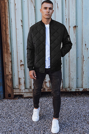 Herren Übergangs-Bomberjacke schwarz Dstreet TX4858