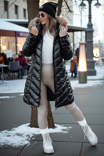 Damen Steppwinterjacke BELLATRIX schwarz Dstreet TY4581