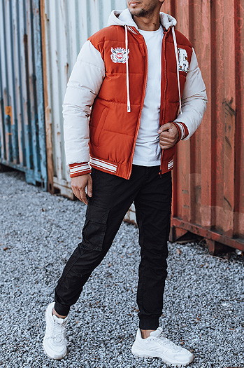 Herren Winterjacke mit Kapuze rot Dstreet TX4877