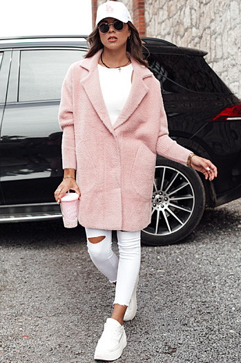 Damen Alpakamantel RITA II rosa Dstreet NY0681