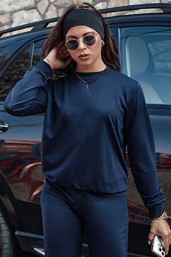 MILIAN Damen Trainingsanzug Set navy blau Dstreet AY1101