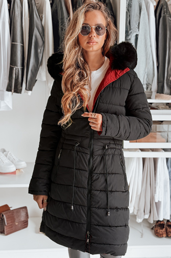 Damen Winterparka TRENDNEL Wendekapuze rot Dstreet TY4588