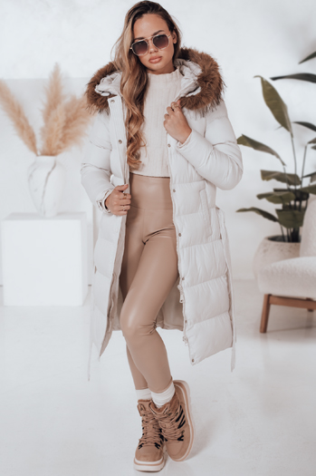 Gesteppte Damen-Winterjacke mit Pelz STYLEBELLA weiß Dstreet TY4610