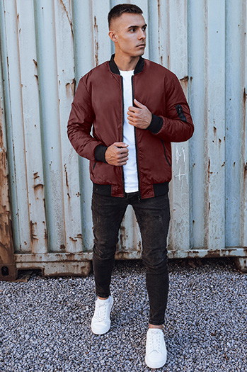 Herren-Bomberjacke kastanienbraun Dstreet TX4931