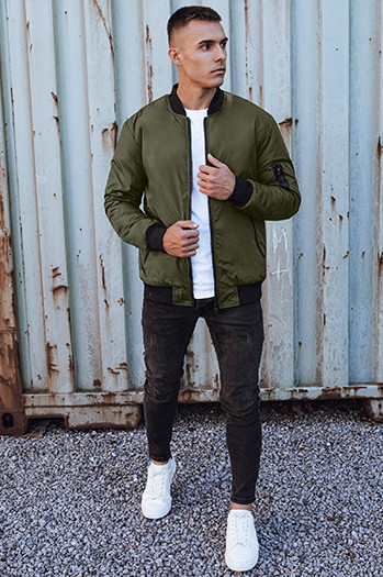 Herren-Bomberjacke grün Dstreet TX4932