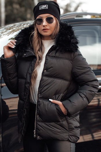 NORDKOLL Damen Winter Steppjacke mit Kapuze schwarz Dstreet TY4711