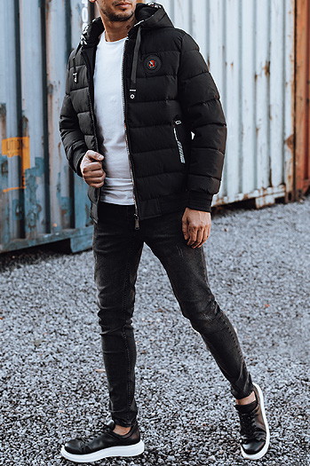 Herren Winter gesteppte Bomberjacke schwarz Dstreet TX4944