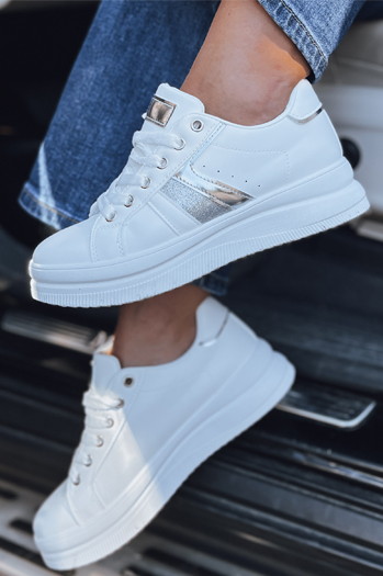 Damen SNEAKFLIK silberne Turnschuhe Dstreet ZY0513