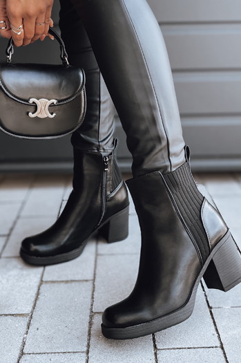 BLACKOUT Damen Stiefel mit klobigem Absatz schwarz Dstreet ZY0519