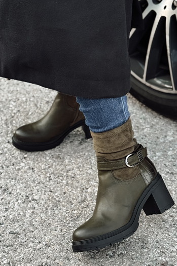 Damen NOIRSTEP Stiefel mit Absatz grün Dstreet ZY0525