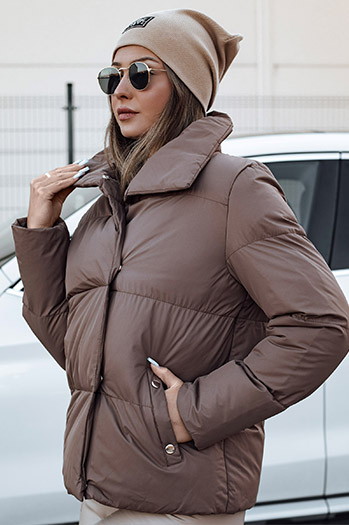 Gesteppte Damen-Winterjacke LARO Damen camel Dstreet TY4728