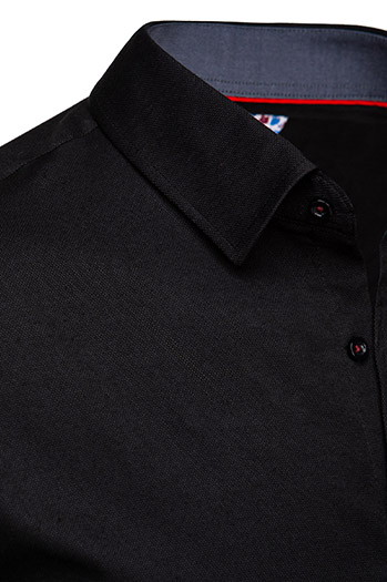 Herren Langarmhemd schwarz Dstreet DX2596
