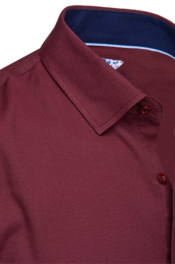Herren Langarmhemd kastanienbraun Dstreet DX2603