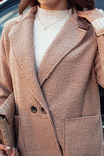 Langer Lammfellmantel BARALITE in Übergröße beige Dstreet NY0710