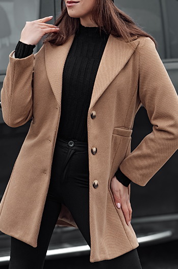 Damen-Einreihermantel BELVEONE camel Dstreet NY0734