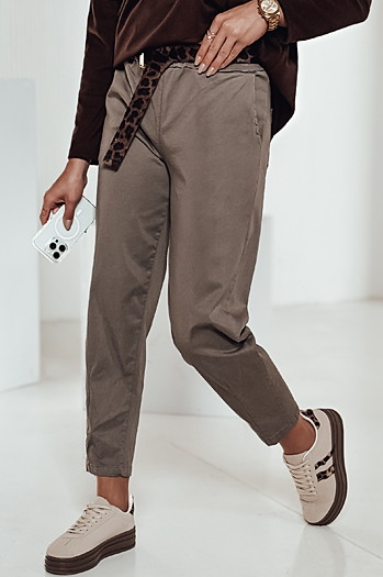 Damen Einheitsgröße LEOCINCIN Hose mit khaki Gürtel Dstreet UY2262