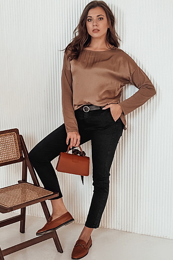 TRENDIOSS Damenhose mit Gürtel schwarz Dstreet UY2266