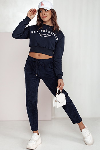 Damen Freizeithose Einheitsgröße VELVITO Cord navy blau Dstreet UY2288