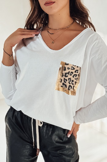 GLAMZONE Damen Übergröße gedruckt Bluse weiß Dstreet RY2683