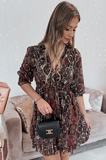 Einheitsgröße VELVETIA Kleid kastanienbraun Dstreet EY2544