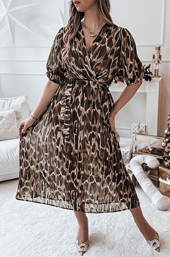 Einheitsgröße ANIMALIA Midikleid braun Dstreet EY2552