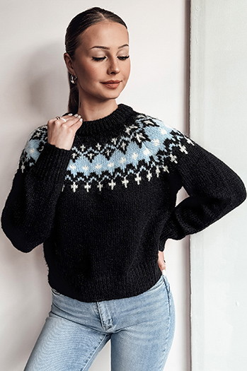 Damen Einheitsgröße Pullover SKADOVA schwarz Dstreet MY2350