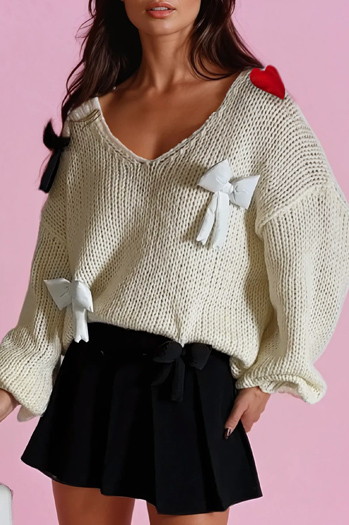 Damen Einheitsgröße Pullover PUREBOW beige Dstreet MY2363