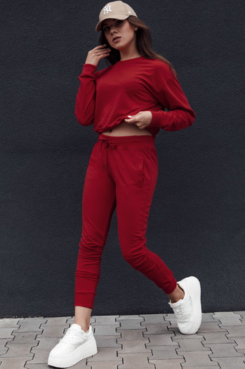 FITS Damen Jogginghose kastanienbraun Dstreet UY2304